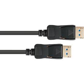 DisplayPort 2.0 Kabel Good Connections, bis 8K, bis 54 Gbit/s, Kupferleitungen, Verriegelungsschutz, Länge 1,5 m, schwarz