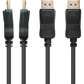 DisplayPort 2.0 Kabel Good Connections, bis 8K, bis 54 Gbit/s, Kupferleitungen, Verriegelungsschutz, Länge 1,5 m, schwarz
