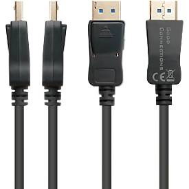 DisplayPort 2.0 Kabel Good Connections, bis 8K, bis 54 Gbit/s, Kupferleitungen, Verriegelungsschutz, Länge 1 m, schwarz