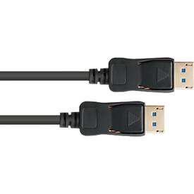 DisplayPort 2.0 Kabel Good Connections, bis 8K, bis 54 Gbit/s, Kupferleitungen, Verriegelungsschutz, Länge 3 m, schwarz