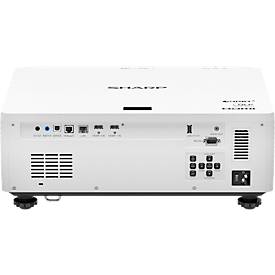 DLP Beamer Sharp P601Q, 4K UHD 3840 x 2160, 6000 ANSI Lumen, 1,6-facher Zoom, HDMI/USB/LAN, bis 20000 h, weiß