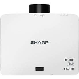 DLP Beamer Sharp P721Q, 4K UHD 3840 x 2160, 7200 ANSI Lumen, 1,6-facher Zoom, HDMI/USB/LAN, bis 20000 h, weiß