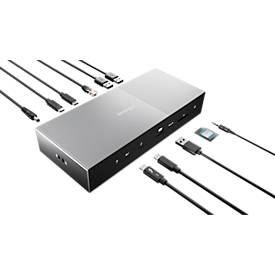 Dockingstation Kensington SD5000T5 EQ, bis 140 W, bis 80 Gbit/s, kompatibel mit Thunderbolt, USB4 und USB-C, PCR-Aluminium