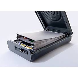 Dokumentenfächer für Office Rucksack/Office Boxen Serie Sigel Move It, 4-Fächer-Gliederung, L 245 x B 340 mm, Polyester, grau