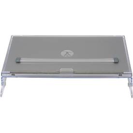 Dokumentenhalter BakkerElkhuizen FlexDesk 640CR, ergonomisch, höhenverstellbar, inkl. ComfortRead, Acryl, transparent-hellgrau