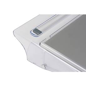 Dokumentenhalter BakkerElkhuizen FlexDesk 640CR, ergonomisch, höhenverstellbar, inkl. ComfortRead, Acryl, transparent-hellgrau