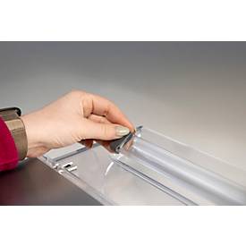 Dokumentenhalter BakkerElkhuizen FlexDesk 640CR, ergonomisch, höhenverstellbar, inkl. ComfortRead, Acryl, transparent-hellgrau