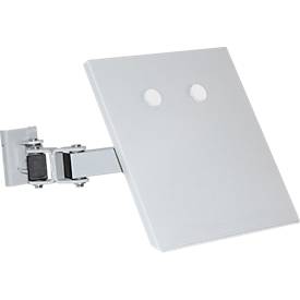 Dokumentenhalter für Arbeitstisch TRESTON Quick Edge, A4, ESD-leitfähig, schwenkbarer Doppelarm, bis 5 kg, B 290 x T 330 mm, Stahl, lichtgrau RAL 7035