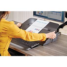 Dokumentenhalter & Schreibunterlage Fellowes Hana™, mit Zubehörschublade, höhen- und winkelverstellbar, schwarz