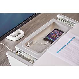 Dokumentenhalter & Schreibunterlage Fellowes Hana™, mit Zubehörschublade, höhen- und winkelverstellbar, weiß