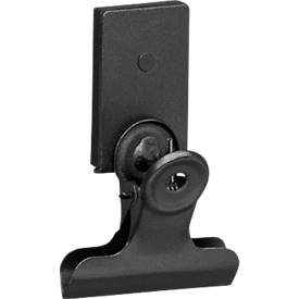 Dokumentenklemme WFI, magnetisch, bis 7,5 kg, L 52 x B 32 x H 6 mm, Stahl, schwarz, 2 Stück