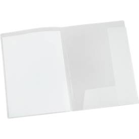 Dokumentenmappe Eichner, Format A4, 2 Fächer & 1 Innentasche, Polypropylen-Folie transparent, 5 Stück