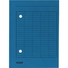 Dokumentenmappe FALKEN, DIN A4, 2-seitiger Gitterdruck, B 231 x H 318 mm, Karton, blau