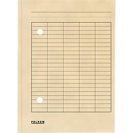 Dokumentenmappe FALKEN, DIN A4, 2-seitiger Gitterdruck, B 231 x H 318 mm, Karton, chamois