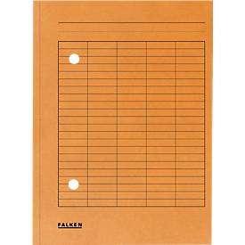 Dokumentenmappe FALKEN, DIN A4, 2-seitiger Gitterdruck, B 231 x H 318 mm, Karton, orange