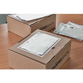 Dokumententasche/Lieferscheintasche SecurePack, C5, ohne Aufdruck, selbstklebend, wasserfest, PCR & FSC®-Kraftpapier, transparent, 250 Stück