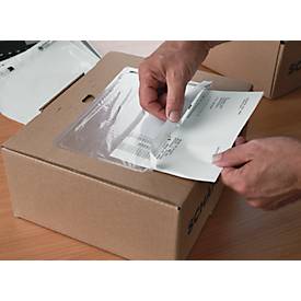 Dokumententasche/Lieferscheintasche SecurePack, C5, ohne Aufdruck, selbstklebend, wasserfest, PCR & FSC®-Kraftpapier, transparent, 250 Stück