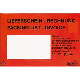 Dokumententasche/Lieferscheintasche SecurePack, C6, mit Aufdruck, Sichtfenster, selbstklebend, wasserfest, PCR & FSC®-Kr