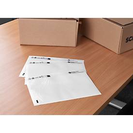 Dokumententasche/Lieferscheintasche SecurePack Premium, C5, ohne Aufdruck, selbstklebend, wasserfest, LDPE & Kraftpapier, transparent, 500 Stück