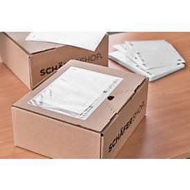 Dokumententasche/Lieferscheintasche SecurePack Premium, C5, ohne Aufdruck, selbstklebend, wasserfest, LDPE & Kraftpapier, transparent, 500 Stück