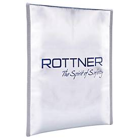 Dokumententasche Rottner Fire Proof Bag, A4, feuer- & spritzwasserfest, Reiß- & Klettverschluss, Kunststoff/Alu