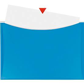 Dokumententasche Veloflex VELOCOLOR®, DIN A4, Kunststoff, für ca. 100 Blatt, 6 Stück, blau
