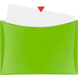 Dokumententasche Veloflex VELOCOLOR®, DIN A5, Kunststoff, für ca. 100 Blatt, 6 Stück, grün