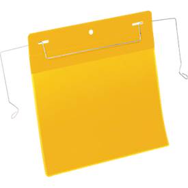 Dokumententaschen mit Drahtbügel, B 210 x H 148 mm (DIN A5 quer), 50 Stück, gelb