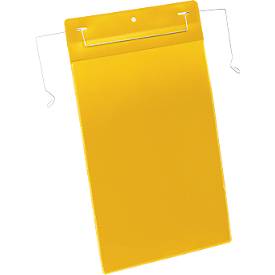 Dokumententaschen mit Drahtbügel, B 210 x H 297 mm (DIN A4), 50 Stück, gelb