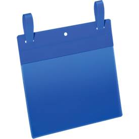 Dokumententaschen mit Lasche, B 210 x H 148 mm (DIN A5 quer), 50 Stück, blau