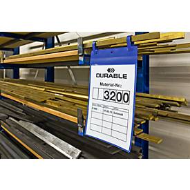 Dokumententaschen mit Lasche, B 210 x H 297 mm (DIN A5), 50 Stück, blau