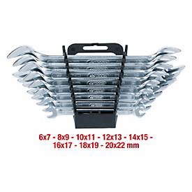 Doppel-Maulschlüssel-Satz, 8-tlg, 6x7-20x22mm