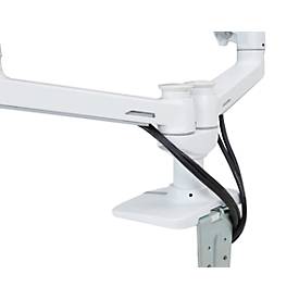 Doppel-Monitorarm ERGOTRON LX, f. zwei Bildschirme nebeneinander, bis 27', 360°-Rotation, Tischhalterung, weiß