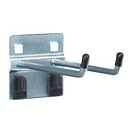 Doppelhaken mit breiter Grundplatte, ø 6 x T 100 mm, 5 Stück