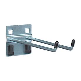 Doppelhaken mit breiter Grundplatte, ø 6 x T 150 mm, 5 Stück