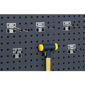 Doppelhaken mit breiter Grundplatte, ø 6 x T 25 mm, 5 Stück