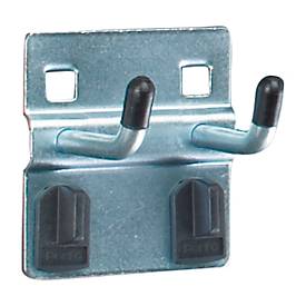 Doppelhaken mit breiter Grundplatte, ø 6 x T 25 mm, 5 Stück