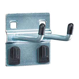 Doppelhaken mit breiter Grundplatte, ø 6 x T 50 mm, 5 Stück