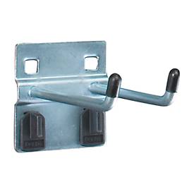 Doppelhaken mit breiter Grundplatte, ø 6 x T 75 mm, 5 Stück