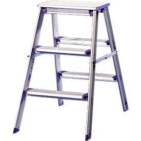 Doppelstufenleiter Lila-Serie, 3 Stufen