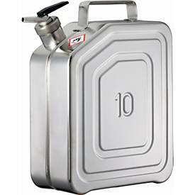 Dosierkanister, Edelstahl 1.4301, 10 Liter, B 130 x T 280 x H 380 mm, rotierendes Feindosiergerät, Belüftung