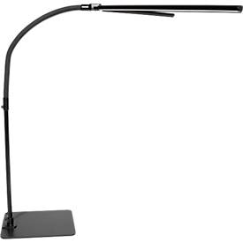 DOTLUX LED-Schreibtischleuchte TWIN, 20W, COLORselect 3000 - 6500K, dimmbar, 120° Abstrahlwinkel, L 800 x B 33 x H 680 mm, schwarz