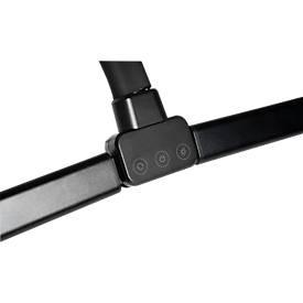 DOTLUX LED-Schreibtischleuchte TWIN, 20W, COLORselect 3000 - 6500K, dimmbar, 120° Abstrahlwinkel, L 800 x B 33 x H 680 mm, schwarz