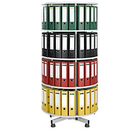 Draaibare ordnerzuil met 4 etages, zonder ordners, h 1660 mm