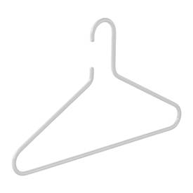 Draht-Kleiderbügel Pador-Concept Ageless, Stahlrohr, ø 8 mm, rundgeformte Enden, weiß, 4 Stück