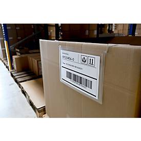 Drahtbügeltasche Durable, DIN A4 quer, ohne Schutzklappe, B 535 x H 280 mm, PP, transparent, 50 Stück