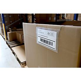 Drahtbügeltasche Durable, DIN A5 quer, mit Schutzklappe, B 450 x H 205 mm, PP, transparent, 50 Stück