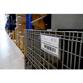 Drahtbügeltasche Durable, DIN A5 quer, mit Schutzklappe, B 450 x H 205 mm, PP, transparent, 50 Stück