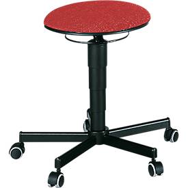 Drehhocker 9468, mit Rollen, Stoffpolster