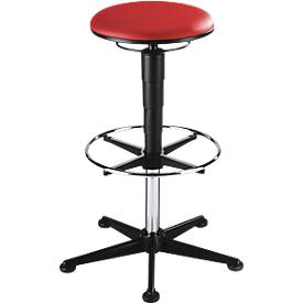 Drehhocker 9469, mit Gleiter und Fußring, Kunstleder